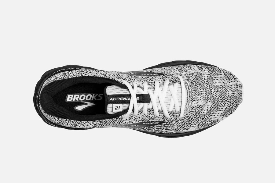 Brooks Israel Adrenaline GTS 21 Road Running Shoes Womens - White/Grey/Black - YWE-152684